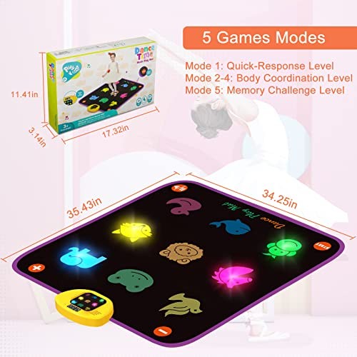 Luminous dance mat for - for, kids
